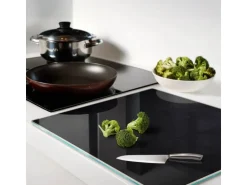 Tulup Herdabdeckplatte 60x52 cm Schneidebrett aus Glas Schutzplatte Küchenutensilien Spritzschutz Anschlagtafel
