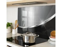 Tulup Herdabdeckplatte 80x52 cm Schneidebrett Glas Schutzplatte Küchenutensilien Spritzschutz Abdeckung Textur