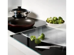 Tulup Herdabdeckplatte 80x52 cm Schneidebrett Glas Schutzplatte Küchenutensilien Spritzschutz Abdeckung Textur