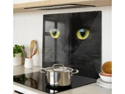 Tulup Herdabdeckplatte 60x52 cm Schneidebrett aus Glas Schutzplatte Küchenutensilien Spritzschutz Abdeckung Katzenaugen