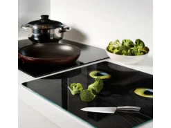 Tulup Herdabdeckplatte 60x52 cm Schneidebrett aus Glas Schutzplatte Küchenutensilien Spritzschutz Abdeckung Katzenaugen