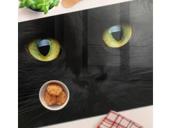 Tulup Herdabdeckplatte 80x52 cm Glas-Servierbrett Küchenutensilien Schutzplatte Spritzschutz Abdeckung Katzenaugen