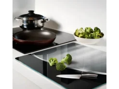 Tulup Herdabdeckplatte 60x52 cm Glas-Servierbrett Küchenutensilien Schutzplatte Spritzschutz Abdeckung Textur