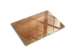 Tulup Herdabdeckplatte 80x52 cm Schneidebrett Glas Schutzplatte Küchenutensilien Spritzschutz Abdeckung Holz