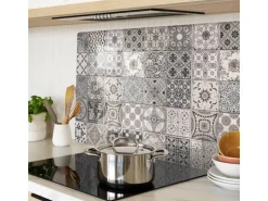 Tulup Herdabdeckplatte 80x52 cm Schneidebrett aus Glas Schutzplatte Spritzschutz Abdeckung Keramikfliesen