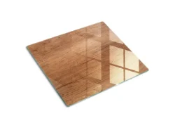 Tulup Herdabdeckplatte 60x52 cm Glas-Servierbrett Küchenutensilien Schutzplatte Spritzschutz Abdeckung Holz