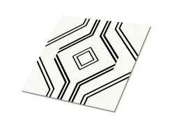 Tulup PVC Fliesen Selbstklebende 30 cm x 30 cm Set von 9 Klassische Klebefliesen Vinyl Bodenfliesen Klebefliesen für Küche Geometrische Linien