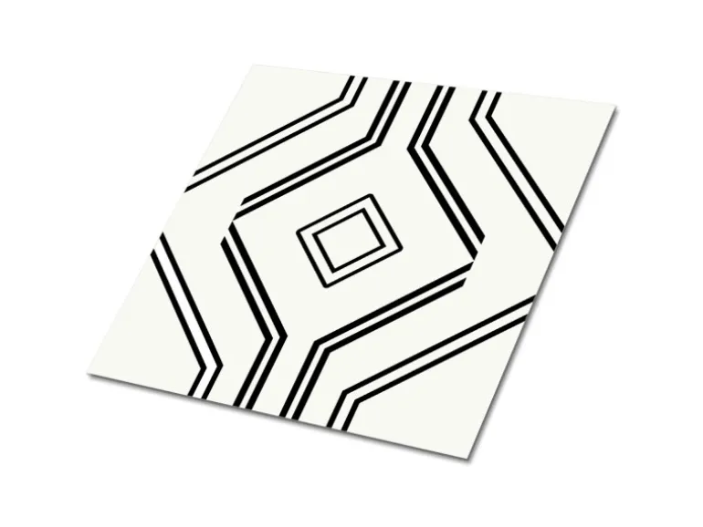 Tulup PVC Fliesen Selbstklebende 30 cm x 30 cm Set von 9 Klassische Klebefliesen Vinyl Bodenfliesen Klebefliesen für Küche Geometrische Linien