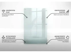 Tulup Schneidebrett Durchsichtiges Schneidebrett 2 Stück 40x52 Rechteckige Schneidebretter Küchenbrett Durchsichtig