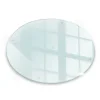 Tulup Schneidebrett Glas Schneidebrett Transparent 30x30 cm Rundes Schneidebrett Transparente Schneidebrett