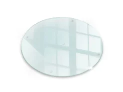 Tulup Schneidebrett Glas Schneidebrett Transparent 30x30 cm Rundes Schneidebrett Transparente Schneidebrett