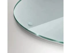 Tulup Schneidebrett Glas Schneidebrett Transparent 30x30 cm Rundes Schneidebrett Transparente Schneidebrett