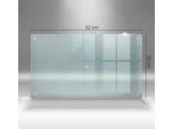 Tulup Schneidebrett Rutschfestes Schneidebrett Glas 52x30 cm Rechteckiges Schneidebrett Durchsichtiges Schneidebrett