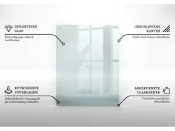 Tulup Schneidebrett Transparente Schneidebrett 52x40 cm Rechteckiges Schneidebrett Rutschfestes Schneidebrett Glas