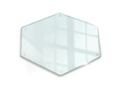 Tulup Schneidebrett Transparente Schneidebrett 40x34 cm Sechseckiges Schneidebrett Küchen Schneidebrett Glas
