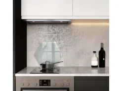 Tulup Schneidebrett Transparente Schneidebrett 40x34 cm Sechseckiges Schneidebrett Küchen Schneidebrett Glas