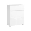 Vasagle Badezimmerschrank mit Schublade und Regal 30 cm x 60 cm x 80 cm Weiß