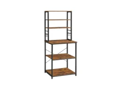 Vasagle Küchenregal 40 cm x 60 cm x 167 cm Braun-Schwarz