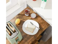 Vasagle Küchenregal mit Rollen 40 cm x 60 cm x 89 cm Braun-Schwarz