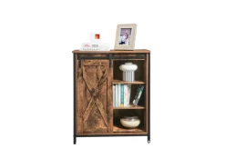 Vasagle Küchenschrank 70 cm x 30 cm x 80 cm Braun-Schwarz