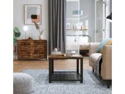 Vasagle Küchenschrank 100 cm x 35 cm x 70 cm Braun-Schwarz