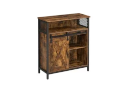 Vasagle Küchenschrank Rustikal 30 cm x 70 cm x 80 cm Braun-Schwarz