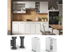 Vicco Apothekerschrank Fame-Line Weiß Hochglanz/Weiß 30 cm ohne Arbeitsplatte