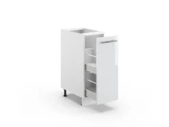 Vicco Apothekerschrank Fame-Line Weiß Hochglanz/Weiß 30 cm ohne Arbeitsplatte