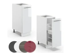 Vicco Apothekerschrank Fame-Line Weiß Hochglanz/Weiß 30 cm ohne Arbeitsplatte