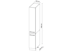 Vicco Apothekerschrank Fame-Line Medizinschrank für die Küche Weiß Hochglanz/Weiß 30 cm