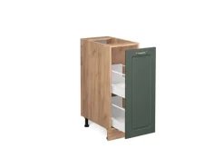 Vicco Apothekerschrank Fame-Line Grün-Gold Landhaus/Goldkraft Eiche 30 cm AP Eiche