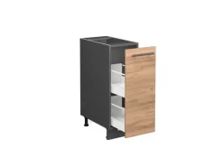 Vicco Apothekerschrank Fame-Line Goldkraft Eiche/Anthrazit 30 cm ohne Arbeitsplatte