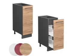 Vicco Apothekerschrank Fame-Line Goldkraft Eiche/Anthrazit 30 cm ohne Arbeitsplatte