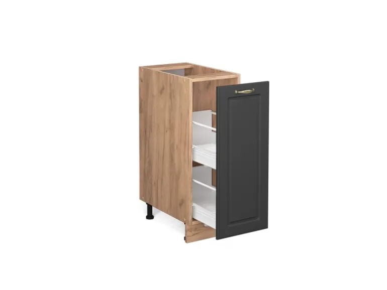 Vicco Apothekerschrank Fame-Line Anthrazit-Gold/Goldkraft Eiche 30 cm ohne Arbeitsplatte