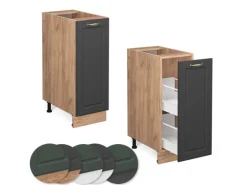 Vicco Apothekerschrank Fame-Line Anthrazit-Gold/Goldkraft Eiche 30 cm ohne Arbeitsplatte