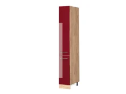 Vicco Apothekerschrank Fame-Line Bordeaux Hochglanz/Goldkraft Eiche 30 cm