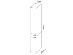 Vicco Apothekerschrank Fame-Line Anthrazit-Gold/Goldkraft Eiche 30 cm