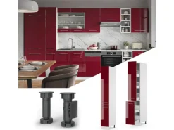 Vicco Apothekerschrank Fame-Line Medizinschrank für die Küche Bordeaux Hochglanz/Weiß 30 cm