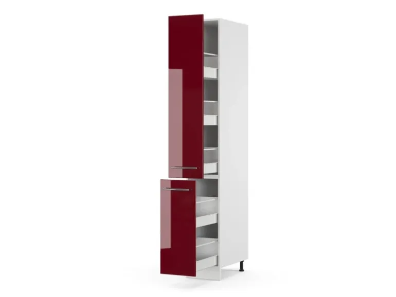 Vicco Apothekerschrank Fame-Line Medizinschrank für die Küche Bordeaux Hochglanz/Weiß 30 cm