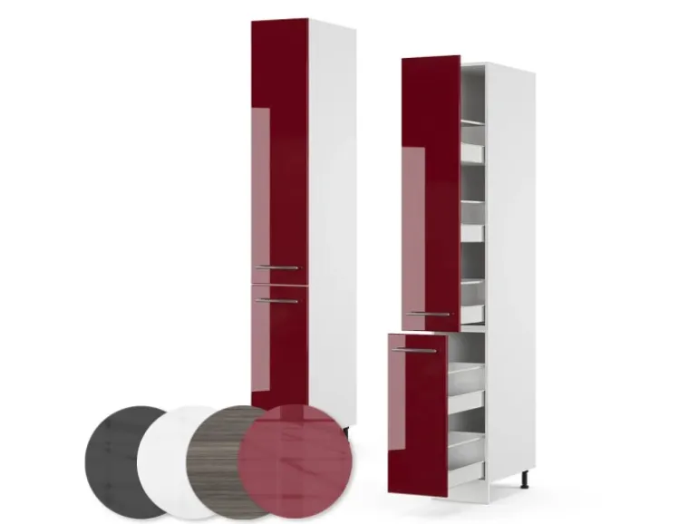 Vicco Apothekerschrank Fame-Line Medizinschrank für die Küche Bordeaux Hochglanz/Weiß 30 cm