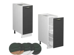 Vicco Apothekerschrank Fame-Line Anthrazit-Gold/Weiß 30 cm AP Anthrazit