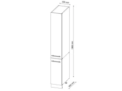 Vicco Apothekerschrank Fame-Line Medizinschrank für die Küche Goldkraft Eiche/Weiß 30 cm