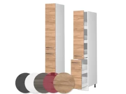 Vicco Apothekerschrank Fame-Line Medizinschrank für die Küche Goldkraft Eiche/Weiß 30 cm