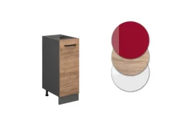 Vicco Apothekerschrank R-Line Goldkraft Eiche/Anthrazit 30 cm ohne Arbeitsplatte