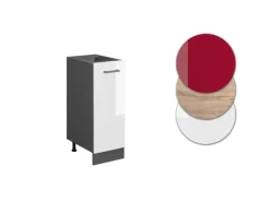 Vicco Apothekerschrank R-Line Medizinschrank für die Küche Weiß Hochglanz/Anthrazit AP Marmor