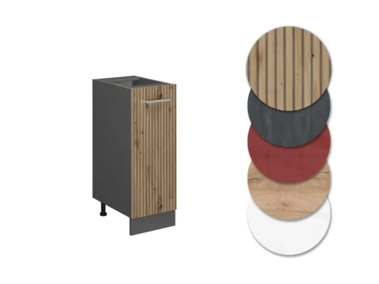 Vicco Apothekerschrank R-Line Artisan-Eiche/Anthrazit 30 cm ohne Arbeitsplatte