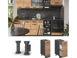 Vicco Apothekerschrank R-Line Goldkraft Eiche/Anthrazit 30 cm AP Anthrazit