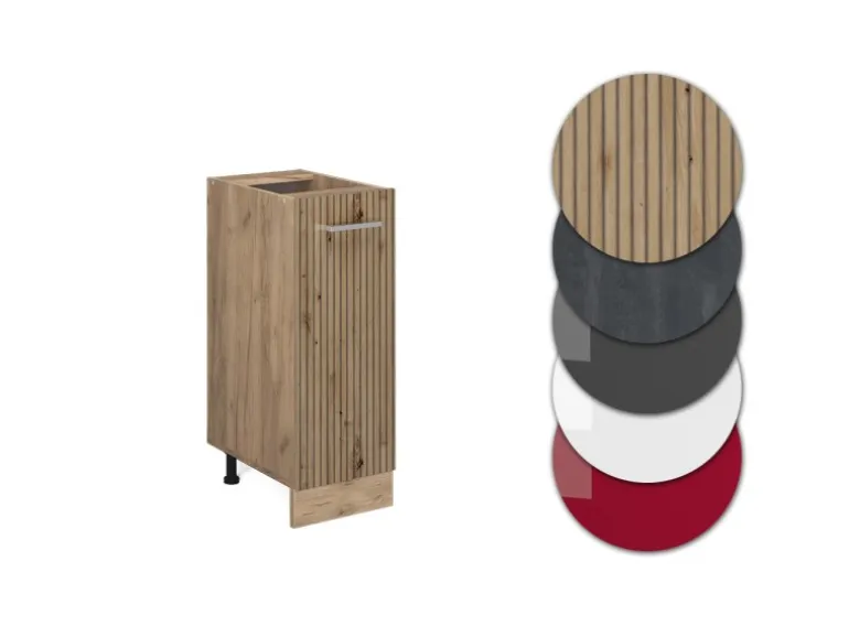 Vicco Apothekerschrank R-Line Artisan-Eiche/Goldkraft Eiche 30 cm ohne Arbeitsplatte