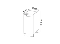 Vicco Apothekerschrank R-Line Medizinschrank für die Küche Artisan-Eiche/Weiß 30 cm AP Eiche