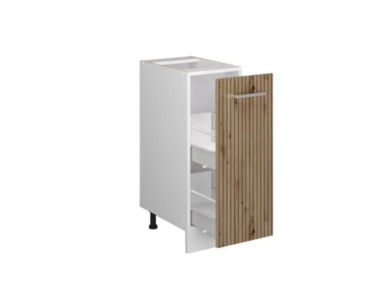 Vicco Apothekerschrank R-Line Medizinschrank für die Küche Artisan-Eiche/Weiß 30 cm AP Eiche